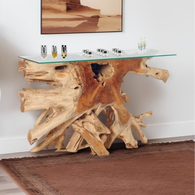 Console de présentation en teck