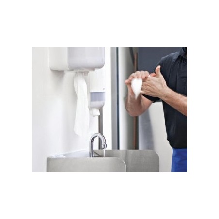 Distributeur essuie-mains à bobine par dévidage central