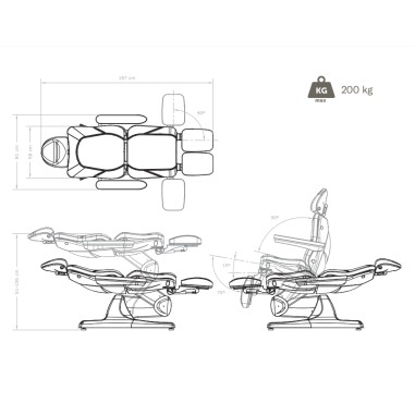 Fauteuil de pédicure électrique SADIRA PODO