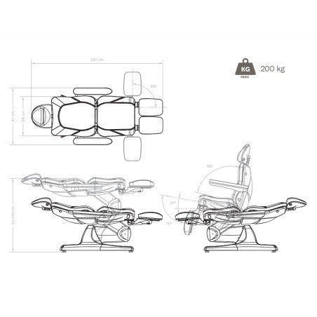 Fauteuil de pédicure électrique SADIRA PODO