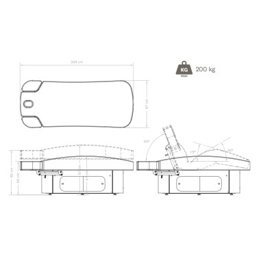 Table de SPA électrique KEID avec chauffage