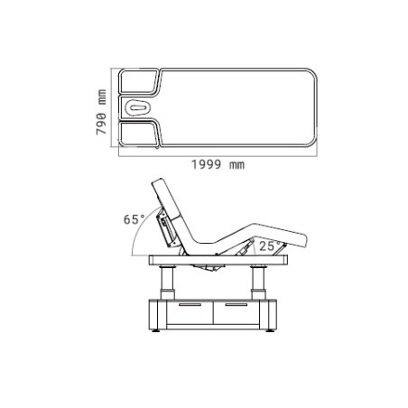 Table de SPA électrique OKEN avec chauffage SILVERFOX BEAUTY