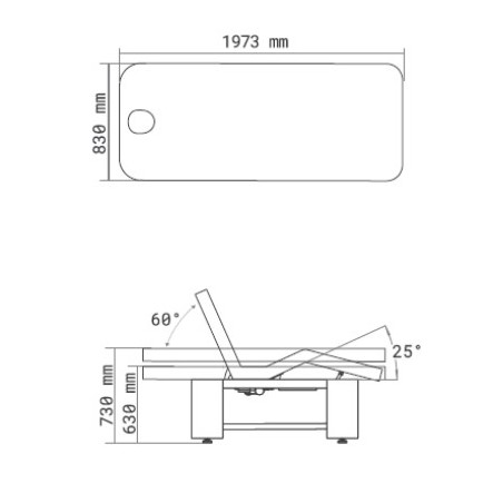 Table de SPA électrique PYRO avec chauffage SILVERFOX BEAUTY