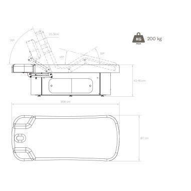 Table de SPA électrique GAMM avec chauffage