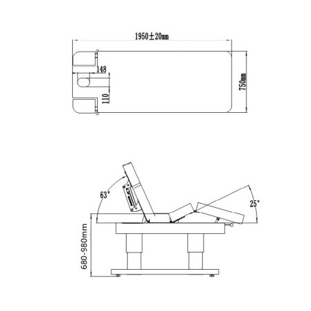 Table de SPA électrique EMER avec chauffage SILVERFOX BEAUTY