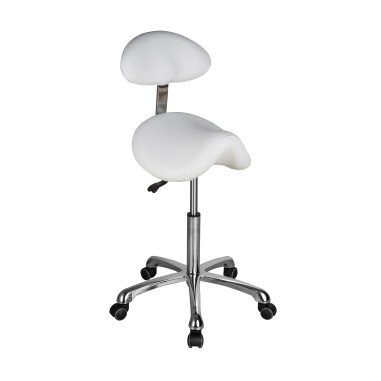 Tabouret de SPA avec dossier - Assise selle de...