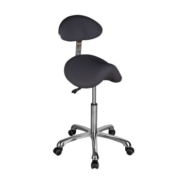 Tabouret de SPA avec dossier - Assise selle de...