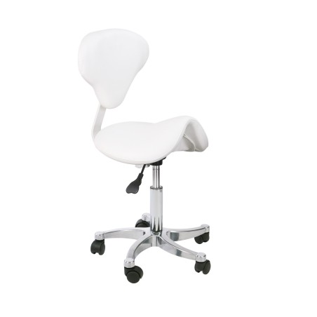 Tabouret de SPA avec dossier - Assise selle de cheval VENA BACK