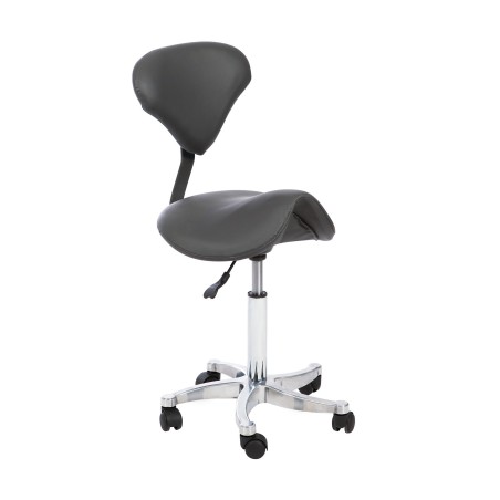 Tabouret de SPA avec dossier - Assise selle de cheval VENA BACK